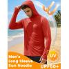 image:imageMAGCOMSEN Mens UPF 50 Sun Protection Hoodies Quick Dry Long Sleeve Rash Guard Lightweight Hoodie Shirt Fishing RunningTruered
