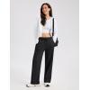 image:imageMAGCOMSEN Womens Sherpa Lined Sweatpants Wide Leg Warm Winter Pants Thermal Baggy Fleece Sweat Pants with PocketsBlack