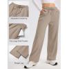 image:imageMAGCOMSEN Womens Sherpa Lined Sweatpants Wide Leg Warm Winter Pants Thermal Baggy Fleece Sweat Pants with PocketsCoffee Grey