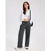 image:imageMAGCOMSEN Womens Sherpa Lined Sweatpants Wide Leg Warm Winter Pants Thermal Baggy Fleece Sweat Pants with PocketsGray