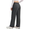 image:imageMAGCOMSEN Womens Sherpa Lined Sweatpants Wide Leg Warm Winter Pants Thermal Baggy Fleece Sweat Pants with PocketsGray