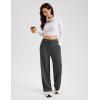 image:imageMAGCOMSEN Womens Sherpa Lined Sweatpants Wide Leg Warm Winter Pants Thermal Baggy Fleece Sweat Pants with PocketsGray