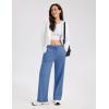 image:imageMAGCOMSEN Womens Sherpa Lined Sweatpants Wide Leg Warm Winter Pants Thermal Baggy Fleece Sweat Pants with PocketsGrey Blue