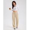image:imageMAGCOMSEN Womens Sherpa Lined Sweatpants Wide Leg Warm Winter Pants Thermal Baggy Fleece Sweat Pants with PocketsKhaki