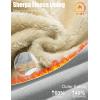 image:imageMAGCOMSEN Womens Sherpa Lined Sweatpants Wide Leg Warm Winter Pants Thermal Baggy Fleece Sweat Pants with PocketsLight Gray