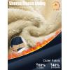 image:imageMAGCOMSEN Womens Sherpa Lined Sweatpants Wide Leg Warm Winter Pants Thermal Baggy Fleece Sweat Pants with PocketsNavy