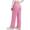 image:imageMAGCOMSEN Womens Sherpa Lined Sweatpants Wide Leg Warm Winter Pants Thermal Baggy Fleece Sweat Pants with PocketsPink