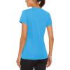 image:imageMAGCOMSEN Womens Workout Tops Short Sleeve Shirts UPF 50 Quick Dry Athletic Sun Protection Rash Guard for WomenIce Blue