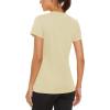 image:imageMAGCOMSEN Womens Workout Tops Short Sleeve Shirts UPF 50 Quick Dry Athletic Sun Protection Rash Guard for WomenLight Apricot