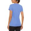 image:imageMAGCOMSEN Womens Workout Tops Short Sleeve Shirts UPF 50 Quick Dry Athletic Sun Protection Rash Guard for WomenLight Blue