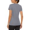image:imageMAGCOMSEN Womens Workout Tops Short Sleeve Shirts UPF 50 Quick Dry Athletic Sun Protection Rash Guard for WomenLight Gery