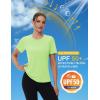image:imageMAGCOMSEN Womens Workout Tops Short Sleeve Shirts UPF 50 Quick Dry Athletic Sun Protection Rash Guard for WomenLight Green