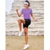 image:imageMAGCOMSEN Womens Workout Tops Short Sleeve Shirts UPF 50 Quick Dry Athletic Sun Protection Rash Guard for WomenLight Purple