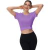 image:imageMAGCOMSEN Womens Workout Tops Short Sleeve Shirts UPF 50 Quick Dry Athletic Sun Protection Rash Guard for WomenLight Purple