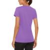 image:imageMAGCOMSEN Womens Workout Tops Short Sleeve Shirts UPF 50 Quick Dry Athletic Sun Protection Rash Guard for WomenLight Purple