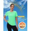 image:imageMAGCOMSEN Womens Workout Tops Short Sleeve Shirts UPF 50 Quick Dry Athletic Sun Protection Rash Guard for WomenMint Green