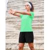 image:imageMAGCOMSEN Womens Workout Tops Short Sleeve Shirts UPF 50 Quick Dry Athletic Sun Protection Rash Guard for WomenMint Green