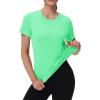 image:imageMAGCOMSEN Womens Workout Tops Short Sleeve Shirts UPF 50 Quick Dry Athletic Sun Protection Rash Guard for WomenMint Green