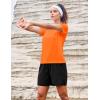 image:imageMAGCOMSEN Womens Workout Tops Short Sleeve Shirts UPF 50 Quick Dry Athletic Sun Protection Rash Guard for WomenOrange