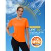 image:imageMAGCOMSEN Womens Workout Tops Short Sleeve Shirts UPF 50 Quick Dry Athletic Sun Protection Rash Guard for WomenOrange