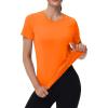 image:imageMAGCOMSEN Womens Workout Tops Short Sleeve Shirts UPF 50 Quick Dry Athletic Sun Protection Rash Guard for WomenOrange