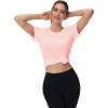 image:imageMAGCOMSEN Womens Workout Tops Short Sleeve Shirts UPF 50 Quick Dry Athletic Sun Protection Rash Guard for WomenPink
