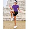 image:imageMAGCOMSEN Womens Workout Tops Short Sleeve Shirts UPF 50 Quick Dry Athletic Sun Protection Rash Guard for WomenPruple
