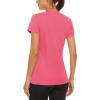 image:imageMAGCOMSEN Womens Workout Tops Short Sleeve Shirts UPF 50 Quick Dry Athletic Sun Protection Rash Guard for WomenRose