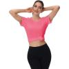 image:imageMAGCOMSEN Womens Workout Tops Short Sleeve Shirts UPF 50 Quick Dry Athletic Sun Protection Rash Guard for WomenRose