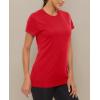image:imageMAGCOMSEN Womens Workout Tops Short Sleeve Shirts UPF 50 Quick Dry Athletic Sun Protection Rash Guard for WomenTomato