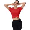 image:imageMAGCOMSEN Womens Workout Tops Short Sleeve Shirts UPF 50 Quick Dry Athletic Sun Protection Rash Guard for WomenTomato