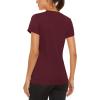 image:imageMAGCOMSEN Womens Workout Tops Short Sleeve Shirts UPF 50 Quick Dry Athletic Sun Protection Rash Guard for WomenWine