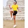 image:imageMAGCOMSEN Womens Workout Tops Short Sleeve Shirts UPF 50 Quick Dry Athletic Sun Protection Rash Guard for WomenYellow