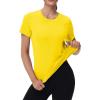 image:imageMAGCOMSEN Womens Workout Tops Short Sleeve Shirts UPF 50 Quick Dry Athletic Sun Protection Rash Guard for WomenYellow