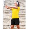 image:imageMAGCOMSEN Womens Workout Tops Short Sleeve Shirts UPF 50 Quick Dry Athletic Sun Protection Rash Guard for WomenYellow