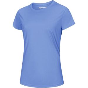 image:imageMAGCOMSEN Womens Workout Tops Short Sleeve Shirts UPF 50 Quick Dry Athletic Sun Protection Rash Guard for WomenLight Blue