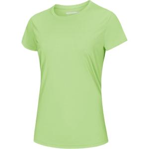 image:imageMAGCOMSEN Womens Workout Tops Short Sleeve Shirts UPF 50 Quick Dry Athletic Sun Protection Rash Guard for WomenLight Green