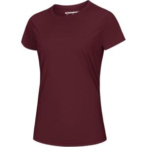 image:imageMAGCOMSEN Womens Workout Tops Short Sleeve Shirts UPF 50 Quick Dry Athletic Sun Protection Rash Guard for WomenWine