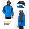 image:imageMAGCOMSEN Mens Waterproof Rain Jacket with Hood Windbreaker 4 Pockets Raincoat for Hiking Camping Fishing Travel