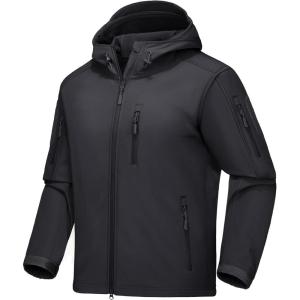 image:imageMAGCOMSEN Mens Jacket Winter Water Resistant Tactical Jackets for Men Softshell Jacket Snow Winter Jackets Warm Skiing Coat Water Resistant Hiking Jackets Snowboard Jackets