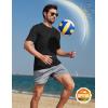 image:imageMAGCOMSEN Mens Short Sleeve Workout Shirts Dry Fit Lightweight Athletic TShirts Running Gym Summer Sun ShirtBlack