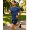 image:imageMAGCOMSEN Mens Short Sleeve Workout Shirts Dry Fit Lightweight Athletic TShirts Running Gym Summer Sun ShirtBluegrey