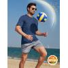 image:imageMAGCOMSEN Mens Short Sleeve Workout Shirts Dry Fit Lightweight Athletic TShirts Running Gym Summer Sun ShirtBluegrey