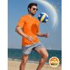 image:imageMAGCOMSEN Mens Short Sleeve Workout Shirts Dry Fit Lightweight Athletic TShirts Running Gym Summer Sun ShirtFlorange