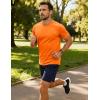 image:imageMAGCOMSEN Mens Short Sleeve Workout Shirts Dry Fit Lightweight Athletic TShirts Running Gym Summer Sun ShirtFlorange