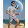 image:imageMAGCOMSEN Mens Short Sleeve Workout Shirts Dry Fit Lightweight Athletic TShirts Running Gym Summer Sun ShirtLightgrey