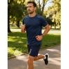 image:imageMAGCOMSEN Mens Short Sleeve Workout Shirts Dry Fit Lightweight Athletic TShirts Running Gym Summer Sun ShirtNavy
