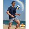 image:imageMAGCOMSEN Mens Short Sleeve Workout Shirts Dry Fit Lightweight Athletic TShirts Running Gym Summer Sun ShirtNavy