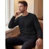 image:imageMAGCOMSEN Mens Thermal Shirts Long Sleeve Waffle Underwear Top Cold Weather Base Layer Winter Warm UndershirtsBlack
