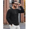 image:imageMAGCOMSEN Mens Thermal Shirts Long Sleeve Waffle Underwear Top Cold Weather Base Layer Winter Warm UndershirtsBlack